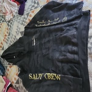 Salty crew black camo hoodie